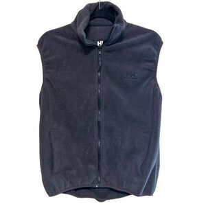 Helly Hansen Full Zip Mock Neck Fleece Vest Gray Medium
